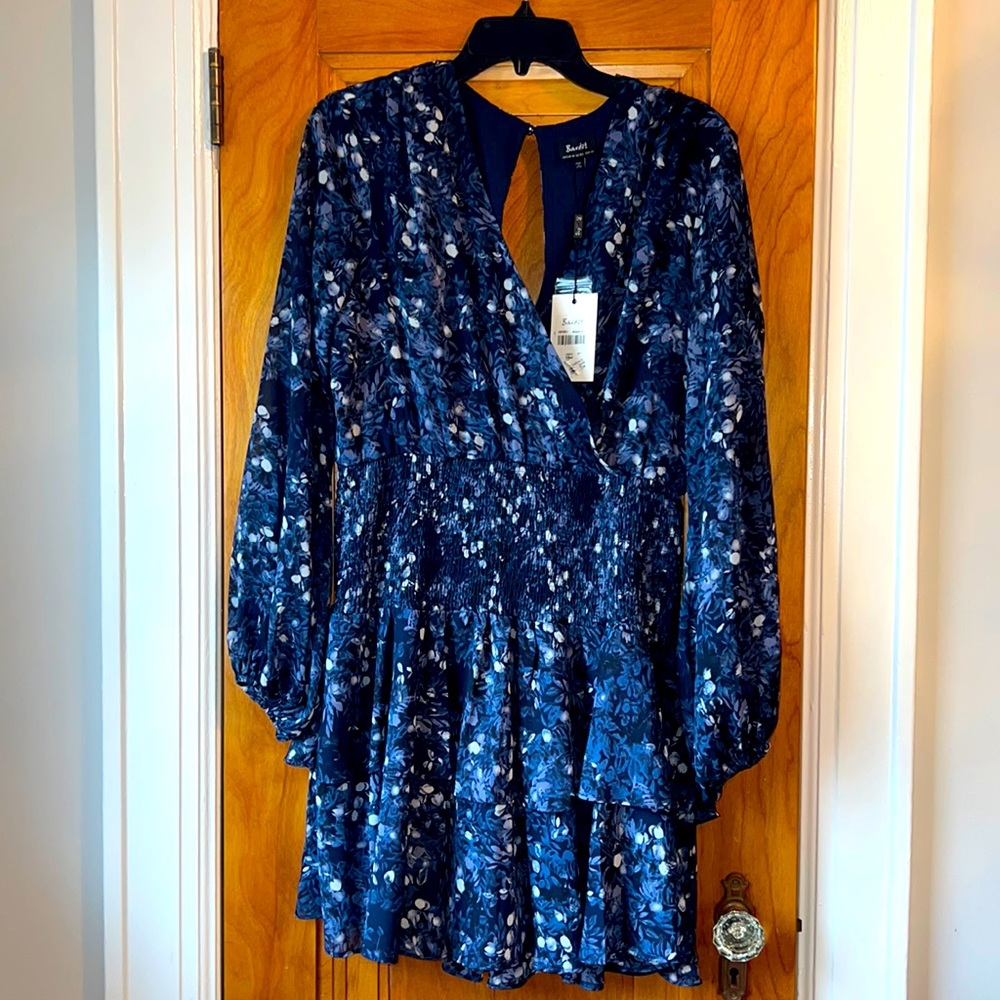 Bardot Beautiful ruffled mini dress, long sleeve, brand new never worn!